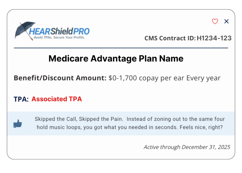 Medicare Advantage Plan with TPA Benefits. See TPA, amount, and frequency.