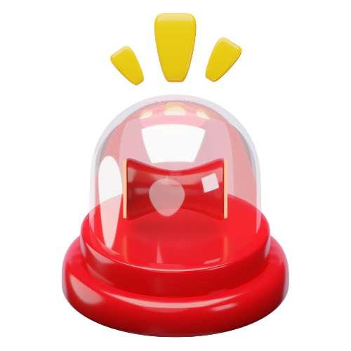 Red alert siren with a TPA warning