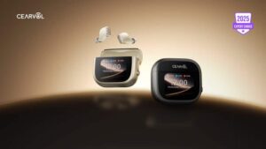 Cearvol Wave OTC hearing aids with touchscreen case